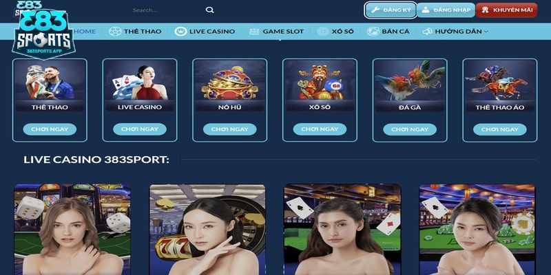 Danh sách game nổi bật tại 383sports